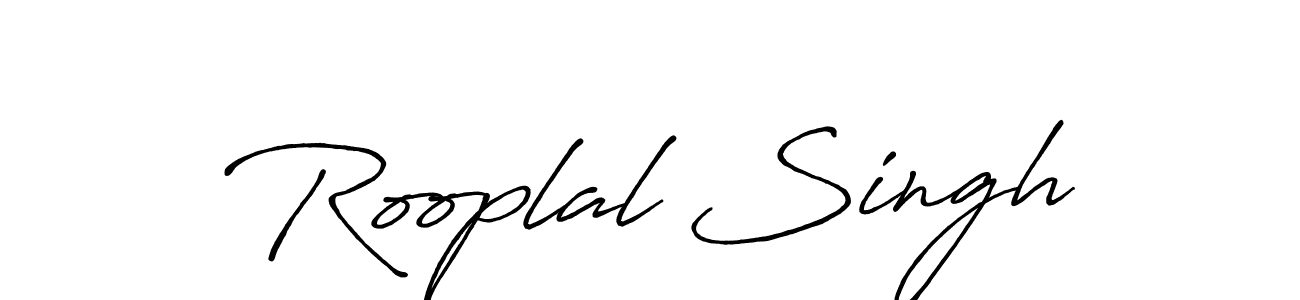 Design your own signature with our free online signature maker. With this signature software, you can create a handwritten (Antro_Vectra_Bolder) signature for name Rooplal Singh. Rooplal Singh signature style 7 images and pictures png