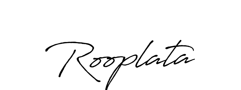 Rooplata stylish signature style. Best Handwritten Sign (Antro_Vectra_Bolder) for my name. Handwritten Signature Collection Ideas for my name Rooplata. Rooplata signature style 7 images and pictures png