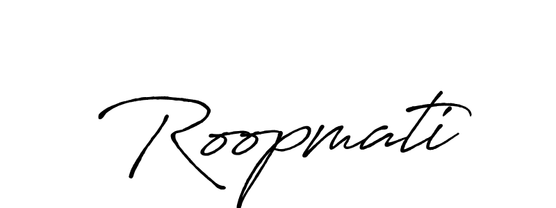 How to make Roopmati name signature. Use Antro_Vectra_Bolder style for creating short signs online. This is the latest handwritten sign. Roopmati signature style 7 images and pictures png