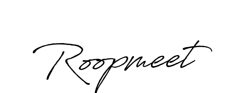 Design your own signature with our free online signature maker. With this signature software, you can create a handwritten (Antro_Vectra_Bolder) signature for name Roopmeet. Roopmeet signature style 7 images and pictures png