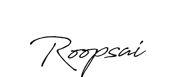 Also we have Roopsai name is the best signature style. Create professional handwritten signature collection using Antro_Vectra_Bolder autograph style. Roopsai signature style 7 images and pictures png