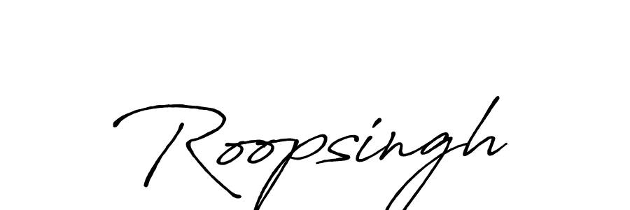 Also You can easily find your signature by using the search form. We will create Roopsingh name handwritten signature images for you free of cost using Antro_Vectra_Bolder sign style. Roopsingh signature style 7 images and pictures png