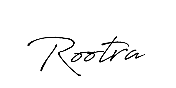 How to make Rootra signature? Antro_Vectra_Bolder is a professional autograph style. Create handwritten signature for Rootra name. Rootra signature style 7 images and pictures png