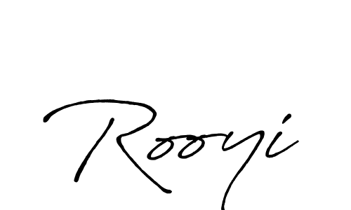 Antro_Vectra_Bolder is a professional signature style that is perfect for those who want to add a touch of class to their signature. It is also a great choice for those who want to make their signature more unique. Get Rooyi name to fancy signature for free. Rooyi signature style 7 images and pictures png