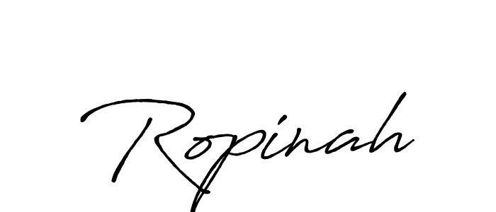 Make a beautiful signature design for name Ropinah. With this signature (Antro_Vectra_Bolder) style, you can create a handwritten signature for free. Ropinah signature style 7 images and pictures png