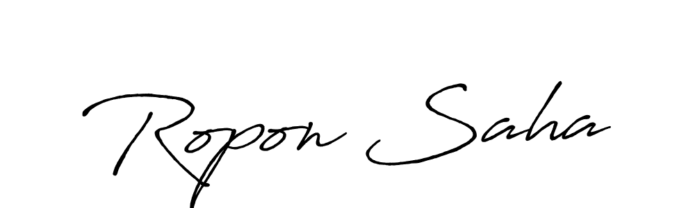 Ropon Saha stylish signature style. Best Handwritten Sign (Antro_Vectra_Bolder) for my name. Handwritten Signature Collection Ideas for my name Ropon Saha. Ropon Saha signature style 7 images and pictures png