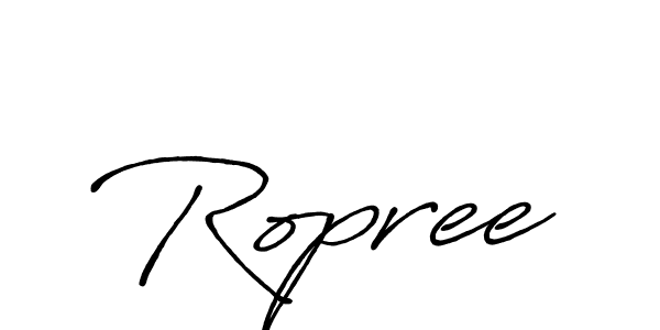 How to make Ropree name signature. Use Antro_Vectra_Bolder style for creating short signs online. This is the latest handwritten sign. Ropree signature style 7 images and pictures png