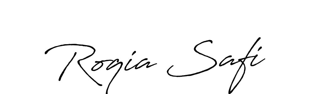 Use a signature maker to create a handwritten signature online. With this signature software, you can design (Antro_Vectra_Bolder) your own signature for name Roqia Safi. Roqia Safi signature style 7 images and pictures png