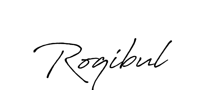 How to make Roqibul name signature. Use Antro_Vectra_Bolder style for creating short signs online. This is the latest handwritten sign. Roqibul signature style 7 images and pictures png