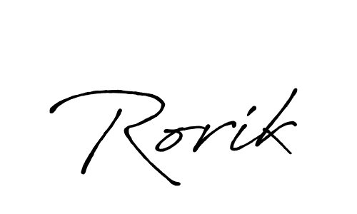 How to make Rorik name signature. Use Antro_Vectra_Bolder style for creating short signs online. This is the latest handwritten sign. Rorik signature style 7 images and pictures png