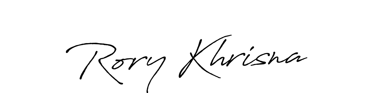 Similarly Antro_Vectra_Bolder is the best handwritten signature design. Signature creator online .You can use it as an online autograph creator for name Rory Khrisna. Rory Khrisna signature style 7 images and pictures png