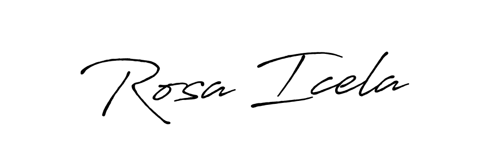 Make a short Rosa Icela signature style. Manage your documents anywhere anytime using Antro_Vectra_Bolder. Create and add eSignatures, submit forms, share and send files easily. Rosa Icela signature style 7 images and pictures png