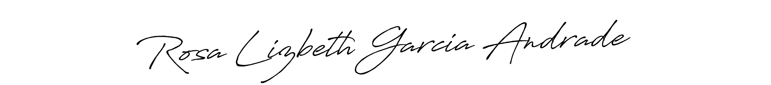 How to make Rosa Lizbeth Garcia Andrade name signature. Use Antro_Vectra_Bolder style for creating short signs online. This is the latest handwritten sign. Rosa Lizbeth Garcia Andrade signature style 7 images and pictures png