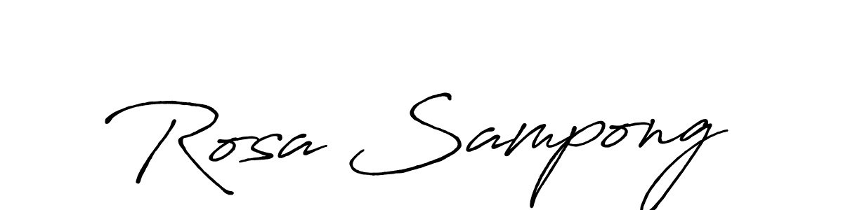 Similarly Antro_Vectra_Bolder is the best handwritten signature design. Signature creator online .You can use it as an online autograph creator for name Rosa Sampong. Rosa Sampong signature style 7 images and pictures png