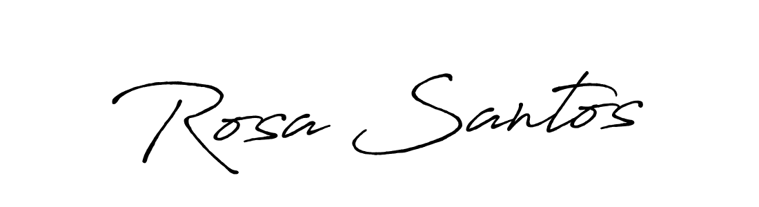 Design your own signature with our free online signature maker. With this signature software, you can create a handwritten (Antro_Vectra_Bolder) signature for name Rosa Santos. Rosa Santos signature style 7 images and pictures png