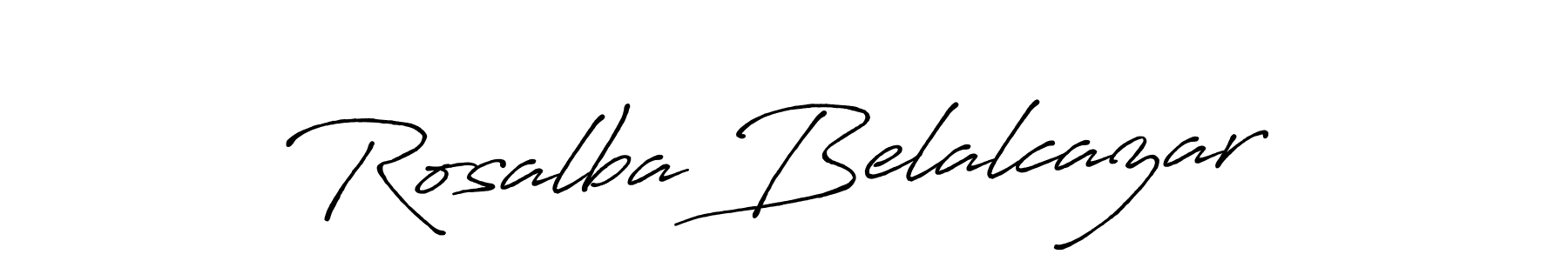 Use a signature maker to create a handwritten signature online. With this signature software, you can design (Antro_Vectra_Bolder) your own signature for name Rosalba Belalcazar. Rosalba Belalcazar signature style 7 images and pictures png