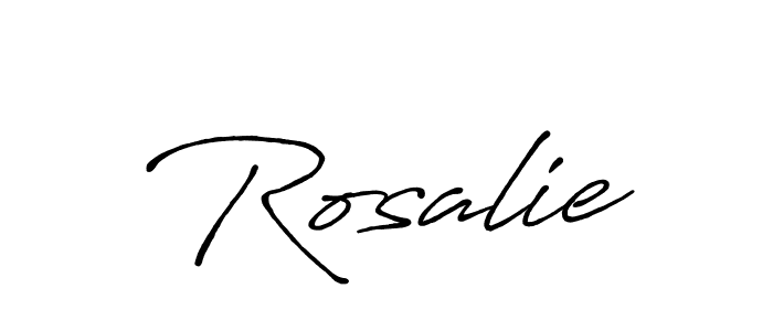 Use a signature maker to create a handwritten signature online. With this signature software, you can design (Antro_Vectra_Bolder) your own signature for name Rosalie. Rosalie signature style 7 images and pictures png