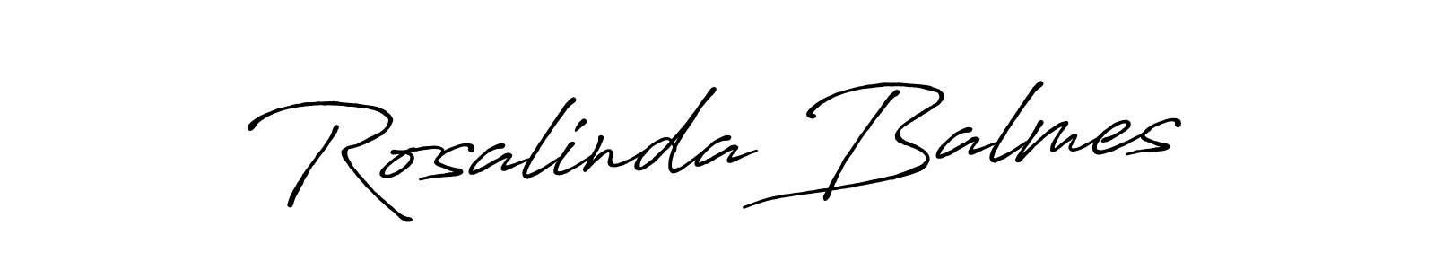 Create a beautiful signature design for name Rosalinda Balmes. With this signature (Antro_Vectra_Bolder) fonts, you can make a handwritten signature for free. Rosalinda Balmes signature style 7 images and pictures png