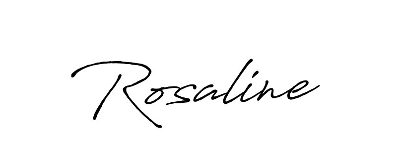 How to make Rosaline name signature. Use Antro_Vectra_Bolder style for creating short signs online. This is the latest handwritten sign. Rosaline signature style 7 images and pictures png
