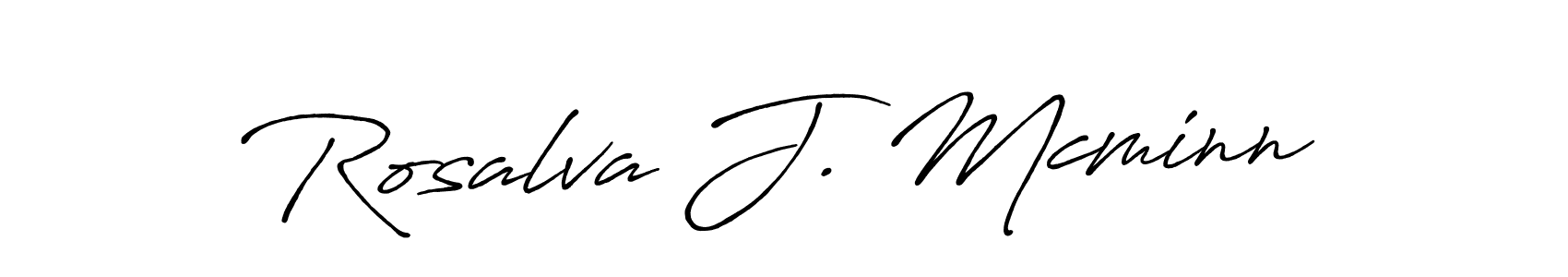 Also You can easily find your signature by using the search form. We will create Rosalva J. Mcminn name handwritten signature images for you free of cost using Antro_Vectra_Bolder sign style. Rosalva J. Mcminn signature style 7 images and pictures png