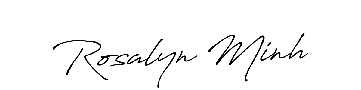 The best way (Antro_Vectra_Bolder) to make a short signature is to pick only two or three words in your name. The name Rosalyn Minh include a total of six letters. For converting this name. Rosalyn Minh signature style 7 images and pictures png