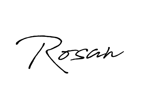 How to make Rosan name signature. Use Antro_Vectra_Bolder style for creating short signs online. This is the latest handwritten sign. Rosan signature style 7 images and pictures png