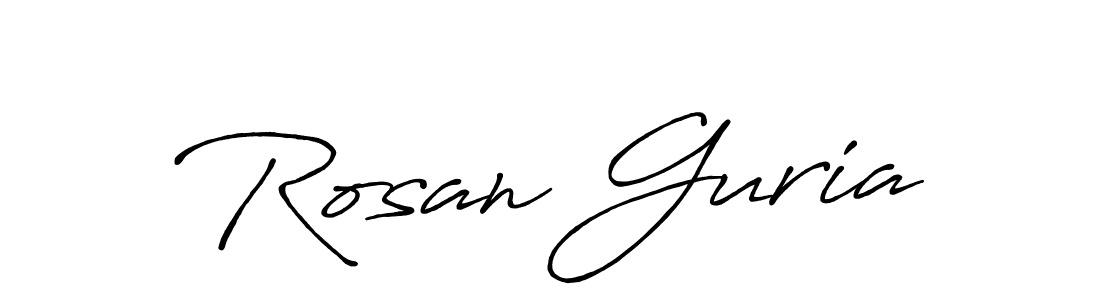 Make a beautiful signature design for name Rosan Guria. Use this online signature maker to create a handwritten signature for free. Rosan Guria signature style 7 images and pictures png