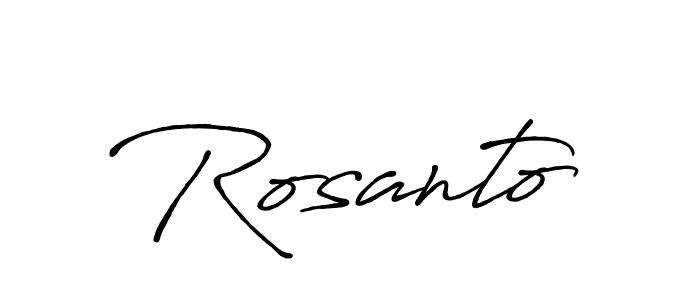 Make a beautiful signature design for name Rosanto. Use this online signature maker to create a handwritten signature for free. Rosanto signature style 7 images and pictures png