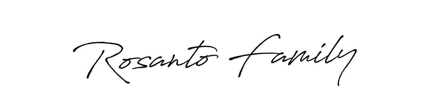 Design your own signature with our free online signature maker. With this signature software, you can create a handwritten (Antro_Vectra_Bolder) signature for name Rosanto Family. Rosanto Family signature style 7 images and pictures png