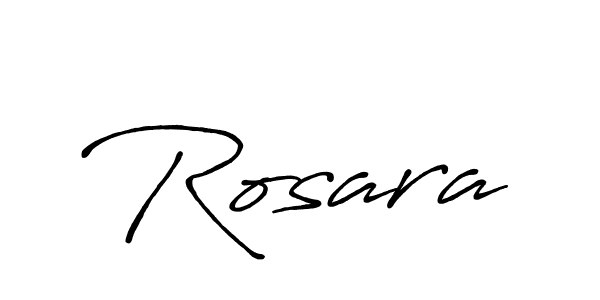 How to make Rosara name signature. Use Antro_Vectra_Bolder style for creating short signs online. This is the latest handwritten sign. Rosara signature style 7 images and pictures png