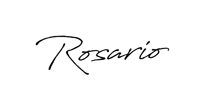Design your own signature with our free online signature maker. With this signature software, you can create a handwritten (Antro_Vectra_Bolder) signature for name Rosario. Rosario signature style 7 images and pictures png