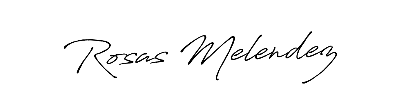 Rosas Melendez stylish signature style. Best Handwritten Sign (Antro_Vectra_Bolder) for my name. Handwritten Signature Collection Ideas for my name Rosas Melendez. Rosas Melendez signature style 7 images and pictures png