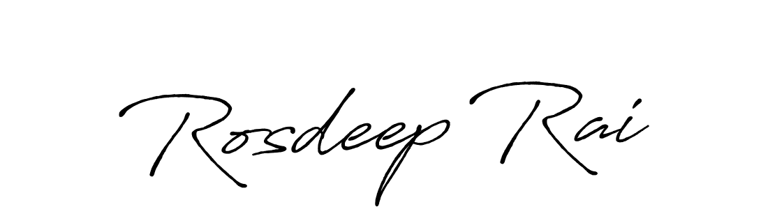 Create a beautiful signature design for name Rosdeep Rai. With this signature (Antro_Vectra_Bolder) fonts, you can make a handwritten signature for free. Rosdeep Rai signature style 7 images and pictures png