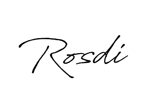 Use a signature maker to create a handwritten signature online. With this signature software, you can design (Antro_Vectra_Bolder) your own signature for name Rosdi. Rosdi signature style 7 images and pictures png