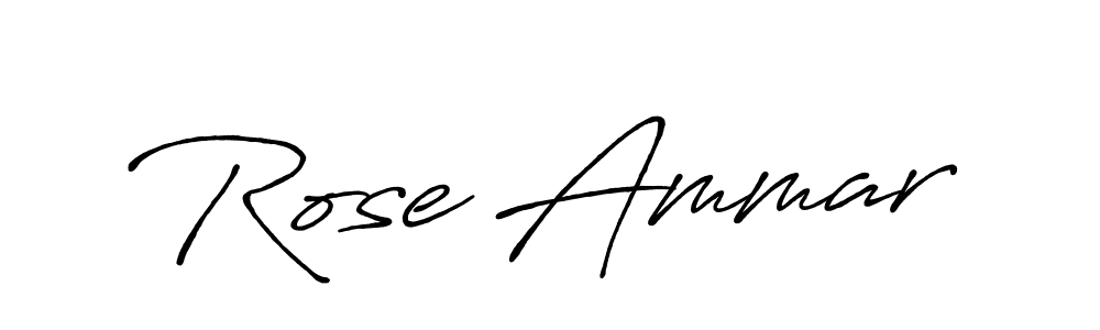 Design your own signature with our free online signature maker. With this signature software, you can create a handwritten (Antro_Vectra_Bolder) signature for name Rose Ammar. Rose Ammar signature style 7 images and pictures png