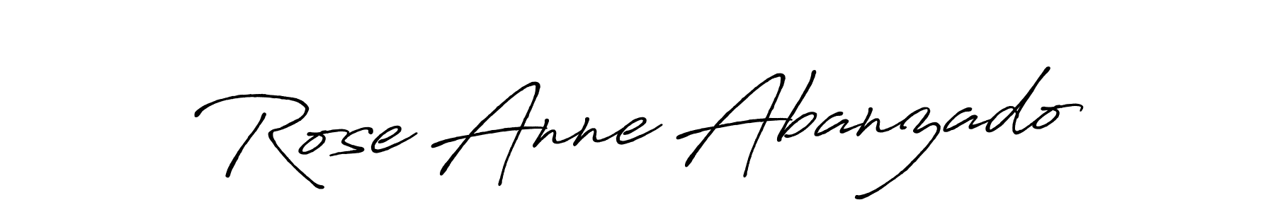 Make a beautiful signature design for name Rose Anne Abanzado. With this signature (Antro_Vectra_Bolder) style, you can create a handwritten signature for free. Rose Anne Abanzado signature style 7 images and pictures png