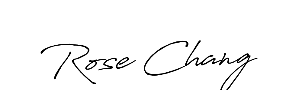 Use a signature maker to create a handwritten signature online. With this signature software, you can design (Antro_Vectra_Bolder) your own signature for name Rose Chang. Rose Chang signature style 7 images and pictures png