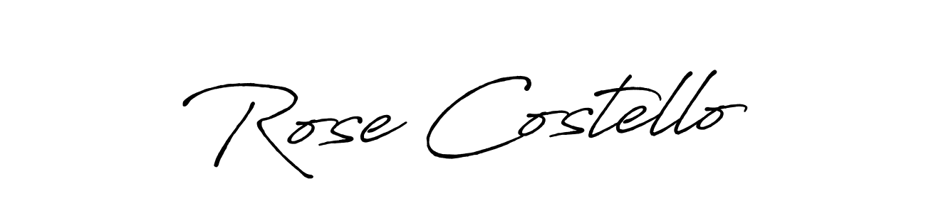 How to make Rose Costello signature? Antro_Vectra_Bolder is a professional autograph style. Create handwritten signature for Rose Costello name. Rose Costello signature style 7 images and pictures png