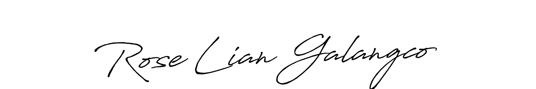 Antro_Vectra_Bolder is a professional signature style that is perfect for those who want to add a touch of class to their signature. It is also a great choice for those who want to make their signature more unique. Get Rose Lian Galangco name to fancy signature for free. Rose Lian Galangco signature style 7 images and pictures png