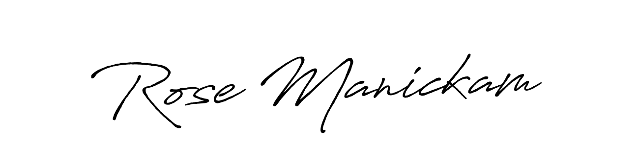 It looks lik you need a new signature style for name Rose Manickam. Design unique handwritten (Antro_Vectra_Bolder) signature with our free signature maker in just a few clicks. Rose Manickam signature style 7 images and pictures png