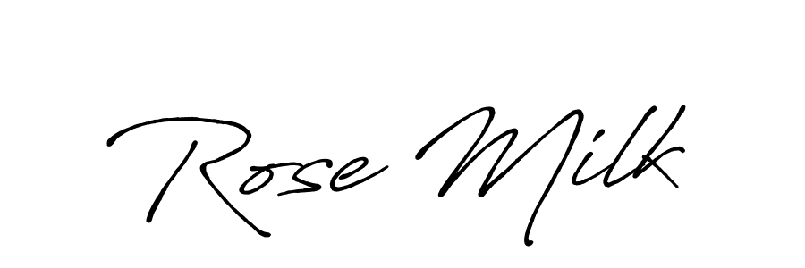 It looks lik you need a new signature style for name Rose Milk. Design unique handwritten (Antro_Vectra_Bolder) signature with our free signature maker in just a few clicks. Rose Milk signature style 7 images and pictures png