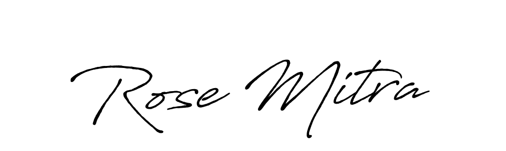 How to make Rose Mitra name signature. Use Antro_Vectra_Bolder style for creating short signs online. This is the latest handwritten sign. Rose Mitra signature style 7 images and pictures png