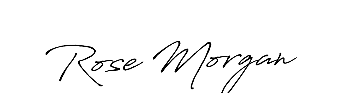 Rose Morgan stylish signature style. Best Handwritten Sign (Antro_Vectra_Bolder) for my name. Handwritten Signature Collection Ideas for my name Rose Morgan. Rose Morgan signature style 7 images and pictures png