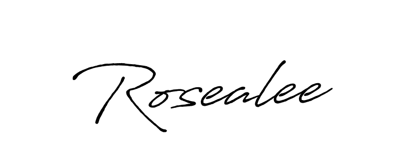 Also we have Rosealee name is the best signature style. Create professional handwritten signature collection using Antro_Vectra_Bolder autograph style. Rosealee signature style 7 images and pictures png