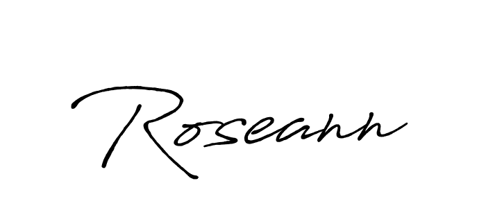 Use a signature maker to create a handwritten signature online. With this signature software, you can design (Antro_Vectra_Bolder) your own signature for name Roseann. Roseann signature style 7 images and pictures png