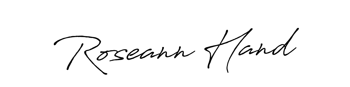 Roseann Hand stylish signature style. Best Handwritten Sign (Antro_Vectra_Bolder) for my name. Handwritten Signature Collection Ideas for my name Roseann Hand. Roseann Hand signature style 7 images and pictures png