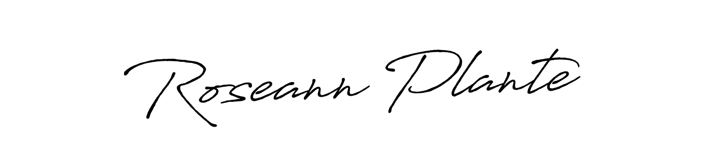 Make a beautiful signature design for name Roseann Plante. Use this online signature maker to create a handwritten signature for free. Roseann Plante signature style 7 images and pictures png