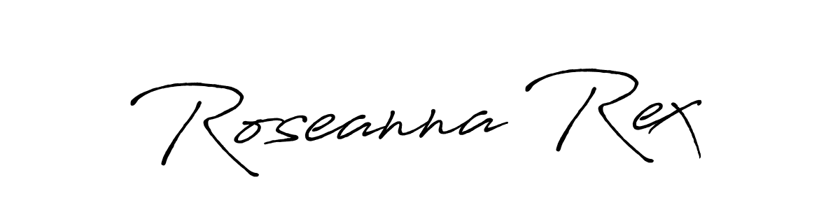 Roseanna Rex stylish signature style. Best Handwritten Sign (Antro_Vectra_Bolder) for my name. Handwritten Signature Collection Ideas for my name Roseanna Rex. Roseanna Rex signature style 7 images and pictures png
