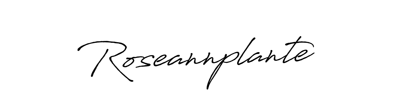 Use a signature maker to create a handwritten signature online. With this signature software, you can design (Antro_Vectra_Bolder) your own signature for name Roseannplante. Roseannplante signature style 7 images and pictures png