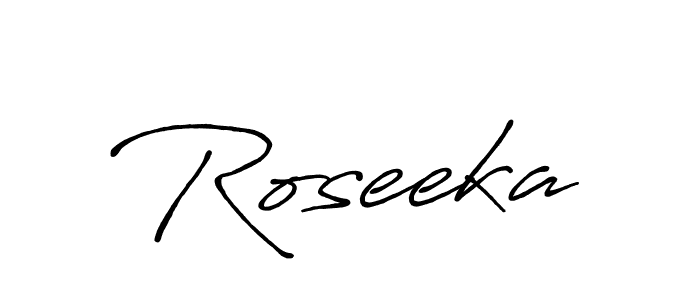 How to make Roseeka signature? Antro_Vectra_Bolder is a professional autograph style. Create handwritten signature for Roseeka name. Roseeka signature style 7 images and pictures png